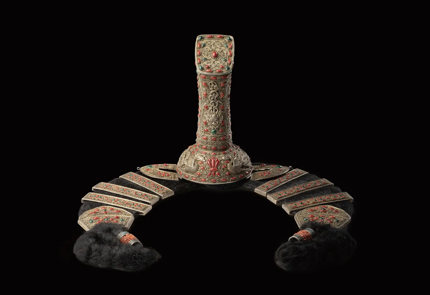 Unveiling Crowned Elegance: Mongolian Headdress