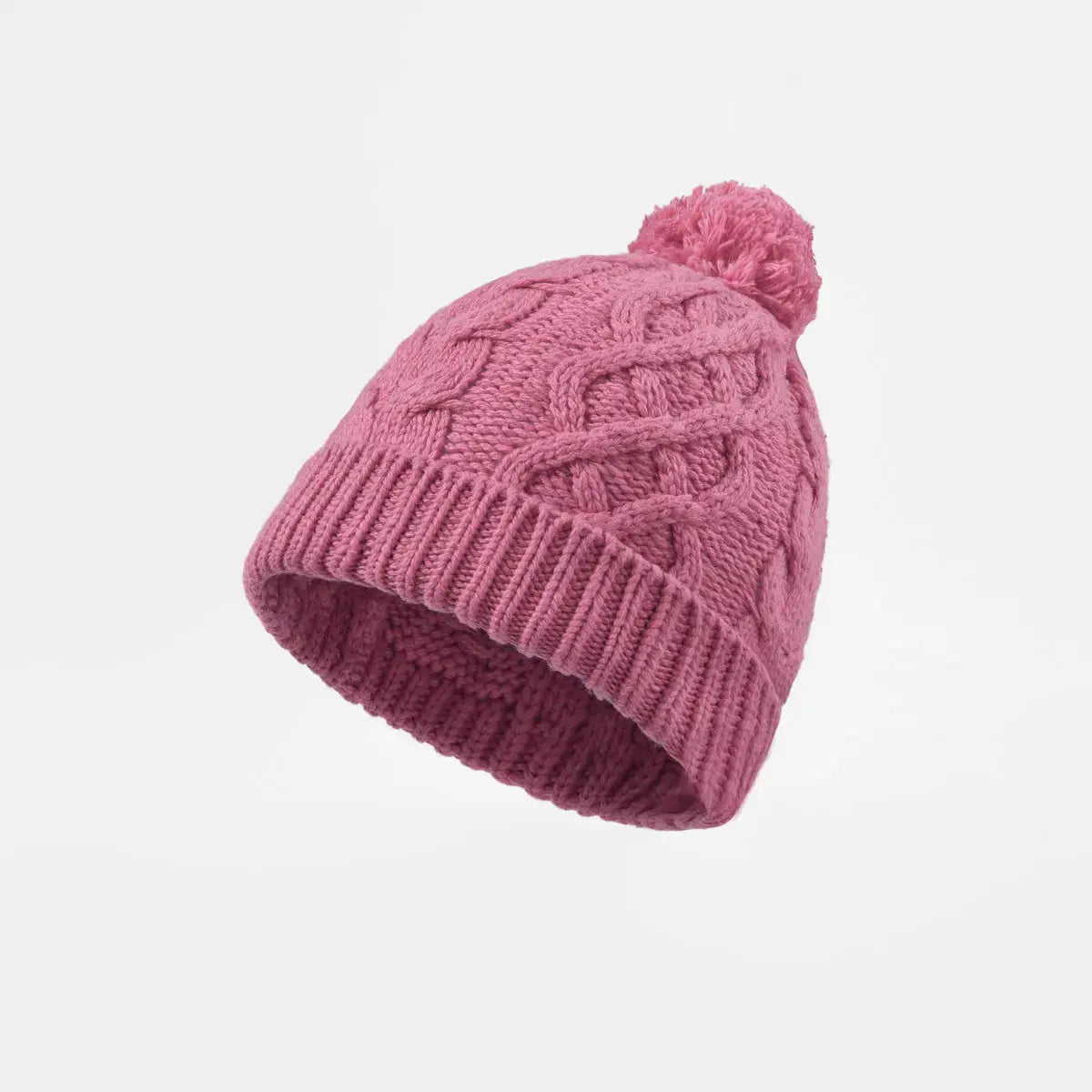 Blank Cable Knit Pom Pom Beanie Wholesale - 1168