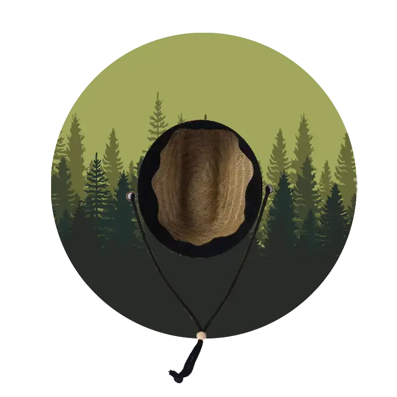 Straw Lifeguard Sun Hat Wholesale - Blank and Under Brim