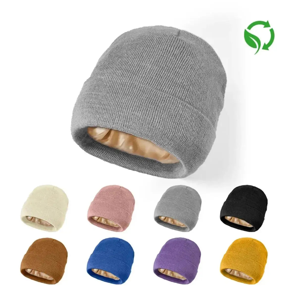 Blank Recycled Polyester Satin Lined Beanie Wholesale - 1176Â Â Â Foremost Hat-Wholesale & Custom Hats