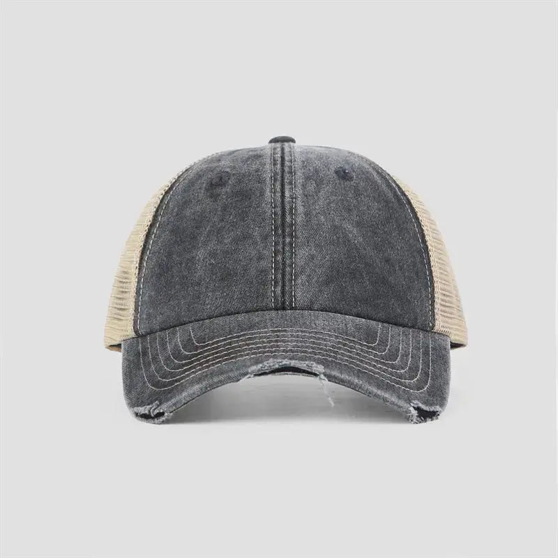 Blank Vintage 6 Panel Unstructured Mesh Trucker Hats Wholesale - 6532