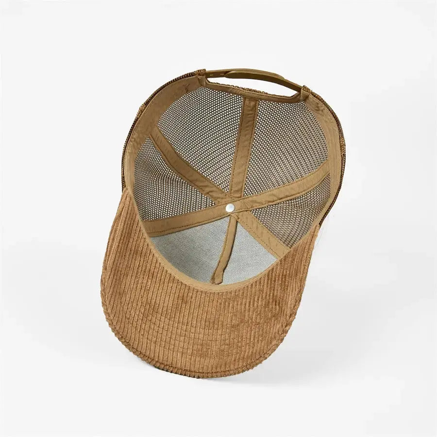 Blank 5 Panel Corduroy Trucker Hats Wholesale - 5129