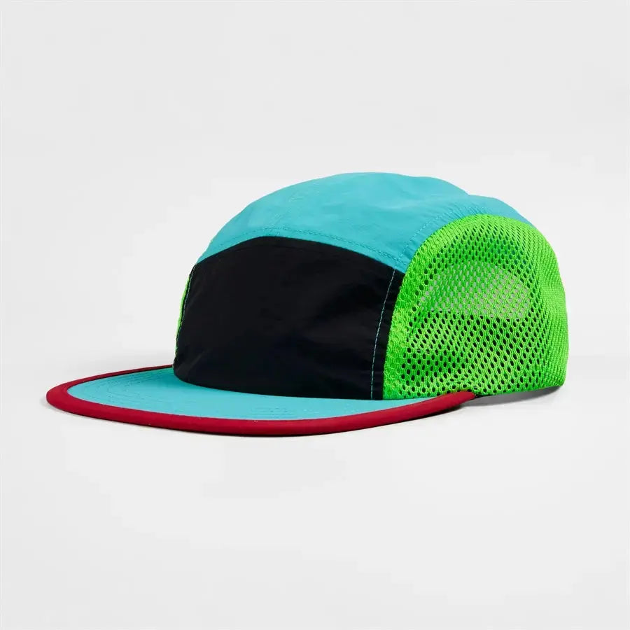 Blank Water Repellent 5 Panel Nylon Mesh Camper Hat Wholesale