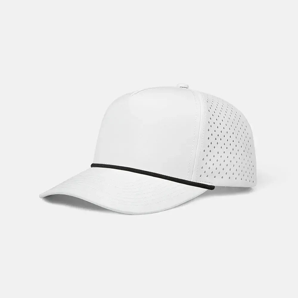 Blank Recycled Water Repellent Snapback Golf Rope Hat - 6526PÂ White K178-12 Foremost Hat