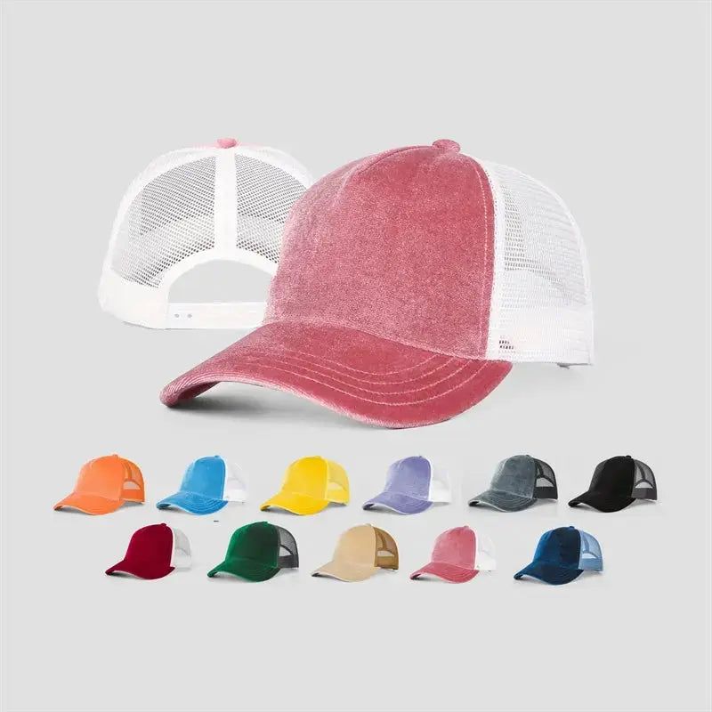 Blank 5 Panel Velvet Trucker Hat Wholesale - 6529