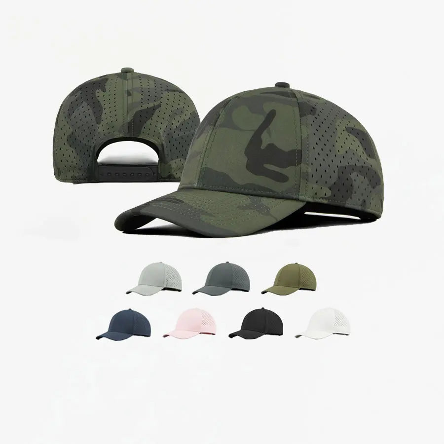 Blank Performance Water Resistant Perforated Snapback Hat Wholesale - 6266