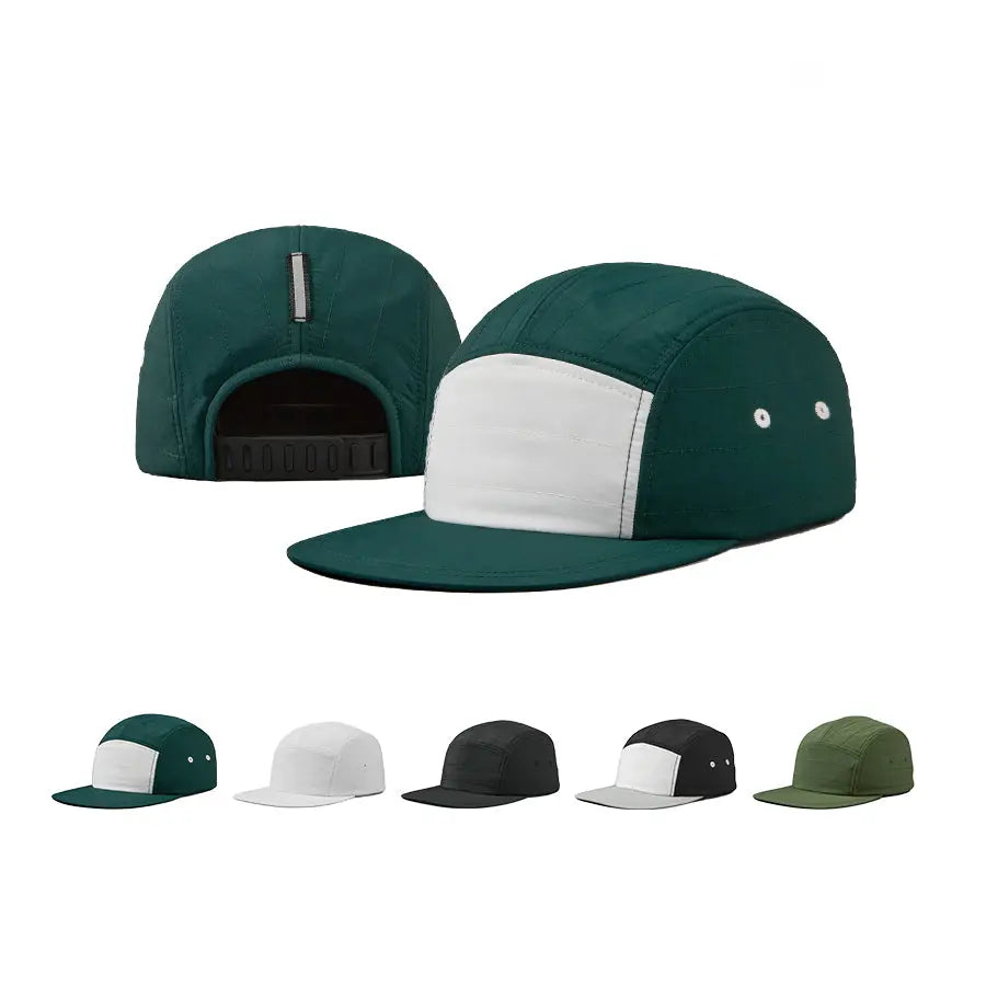 Blank 5 Panel Water Repellent Quilted Camper Cap for Winter - 5128