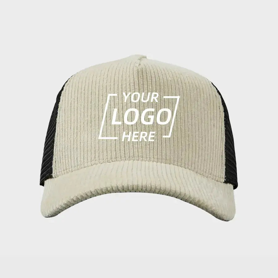 Blank 5 Panel Corduroy Trucker Hats Wholesale - 5129