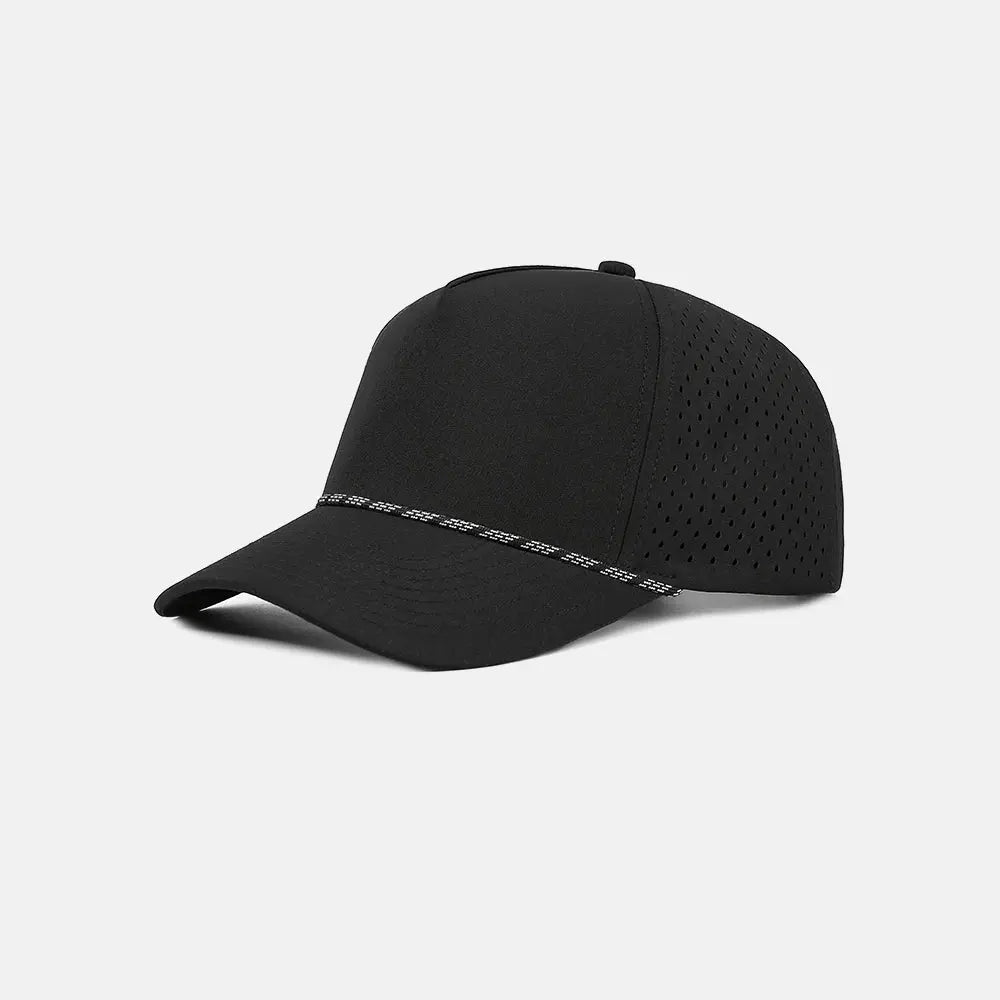 Blank Recycled Water Repellent Snapback Golf Rope Hat - 6526PÂ Black K126-25 Foremost Hat