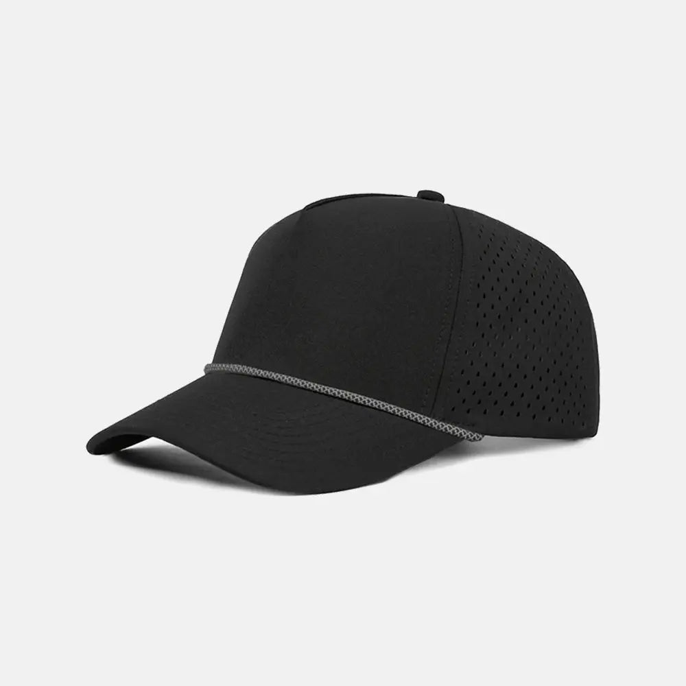 Blank Recycled Water Repellent Snapback Golf Rope Hat - 6526PÂ Black K190-1 Foremost Hat