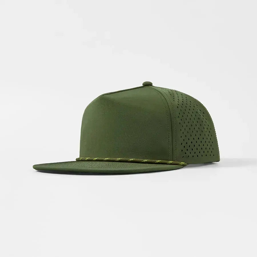 Blank Water Repellent 5 Panel Snapback Golf Hats with Rope Wholesale -