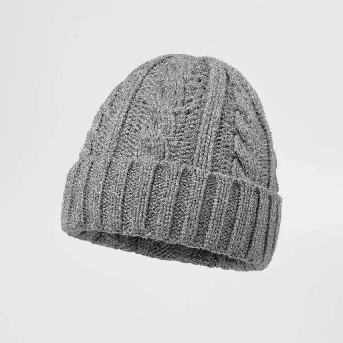 Blank Australian Wool Cable Knit Beanie - 1340