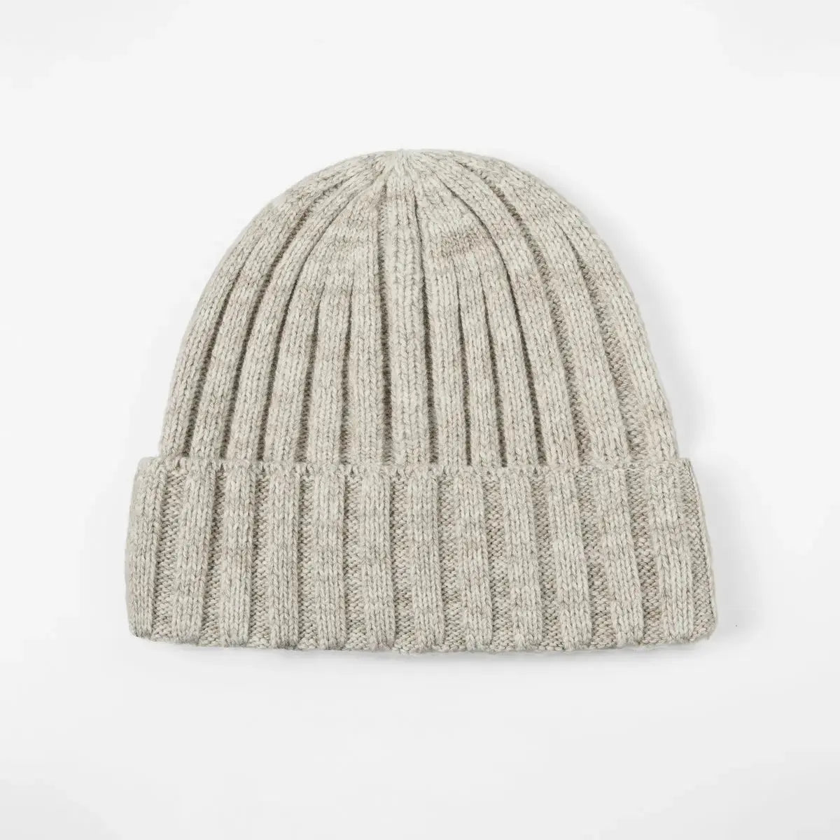 Blank Ribbed Merino Wool and Cashmere Blend Beanies - 1313