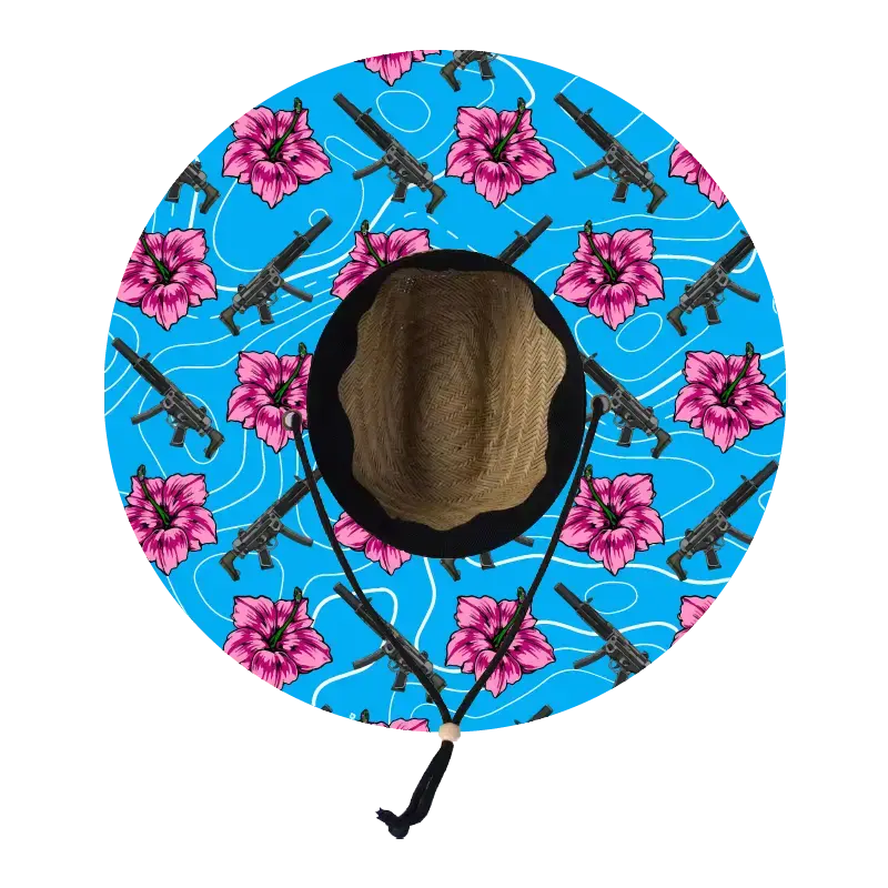 Straw Lifeguard Sun Hat Wholesale - Blank and Under Brim