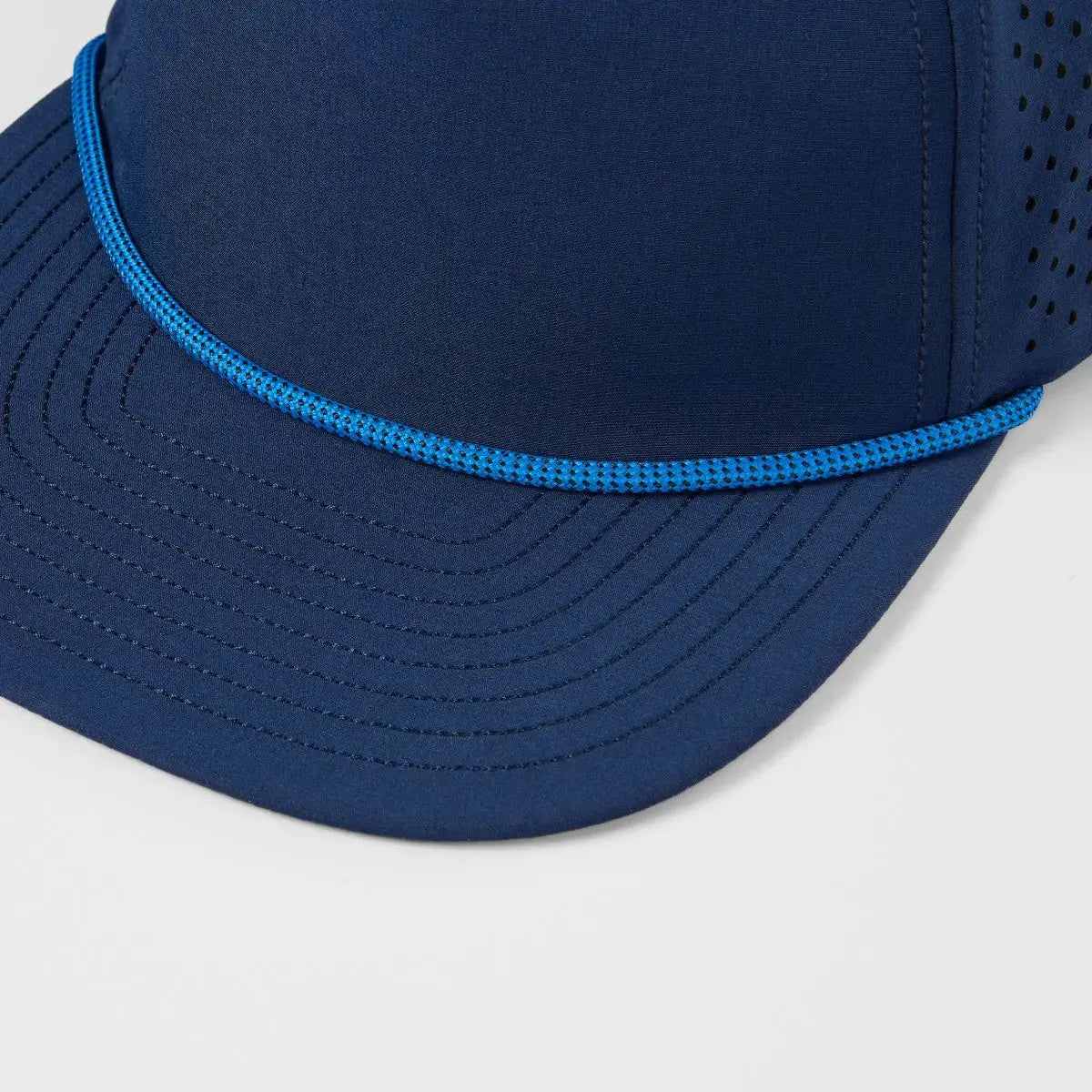 Blank Water Repellent Flat Bill Perforated Rope Snapback Hat - 5015PÂ Â Â Foremost Hat-Wholesale & Custom Hats
