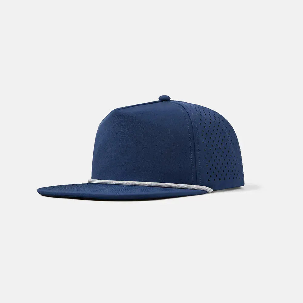 Blank Water Repellent Flat Bill Perforated Rope Snapback Hat - 5015P foremosthat