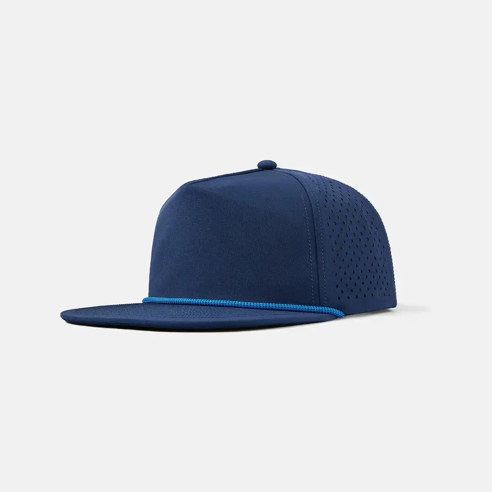 Blank Water Repellent Flat Bill Perforated Rope Snapback Hat - 5015P foremosthat