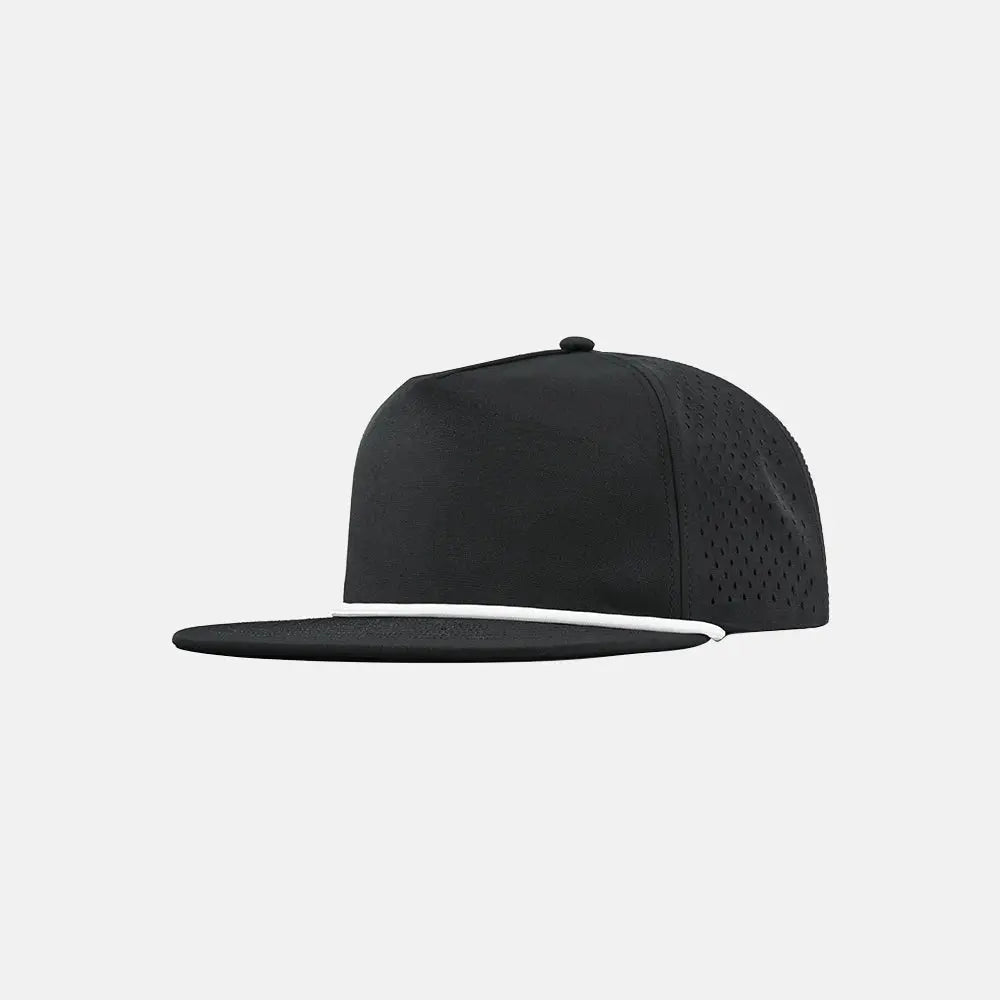 Blank Water Repellent Flat Bill Perforated Rope Snapback Hat - 5015P foremosthat