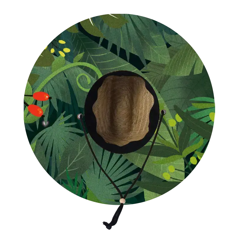 Straw Lifeguard Sun Hat Wholesale - Blank and Under Brim