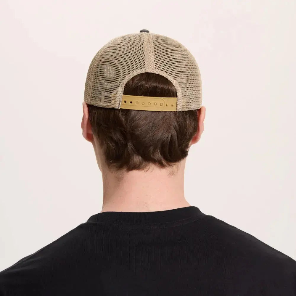 Blank Vintage Cotton Sand Unstructured Mesh Trucker Hats Wholesale - 6532