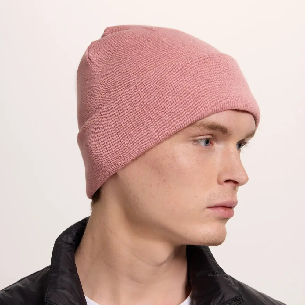 Blank Cuffed Satin Lined Knit Beanies Wholesale - 1176 ( Recycled Polyester & Acrylic )
