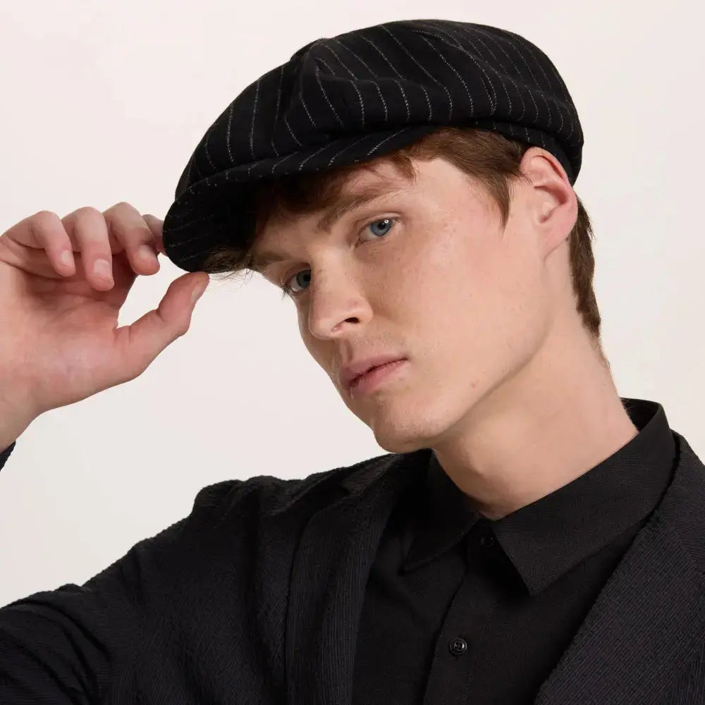 Blank Stripe Wool Newsboy Cap - 423Â foremosthat