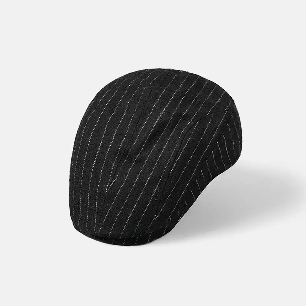 Blank Stripe Wool Flat Cap - 426 foremosthat