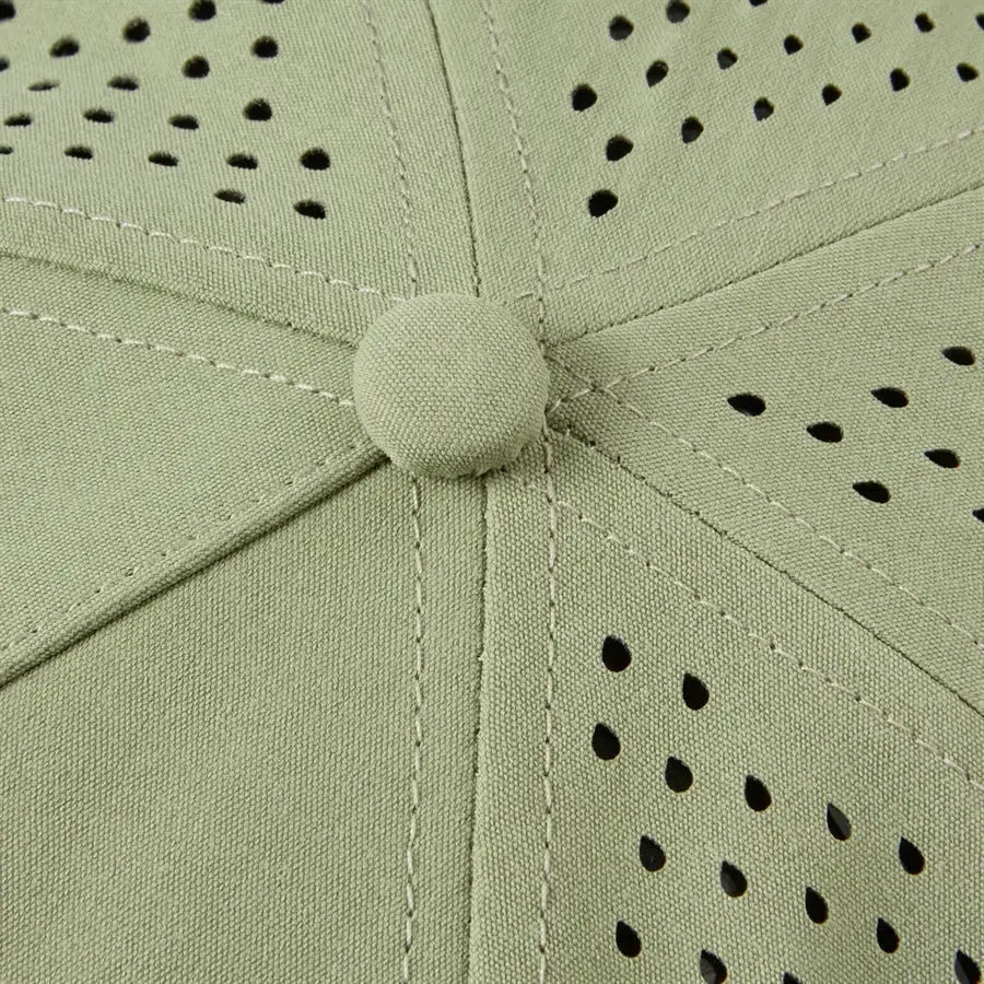 Blank Laser Perforated 5 Panel Performance Snapback Golf Hat Wholesale - 6526 (Recycled Polyester)