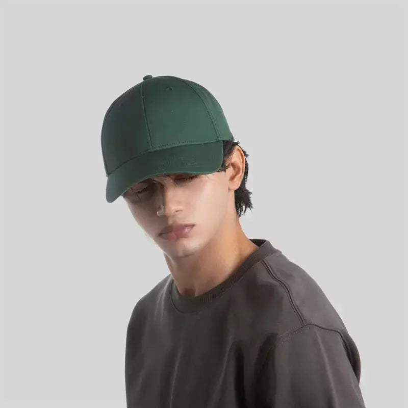 Blank 6 Panel Mid Profile Structured Baseball Cap Wholesale - 6166