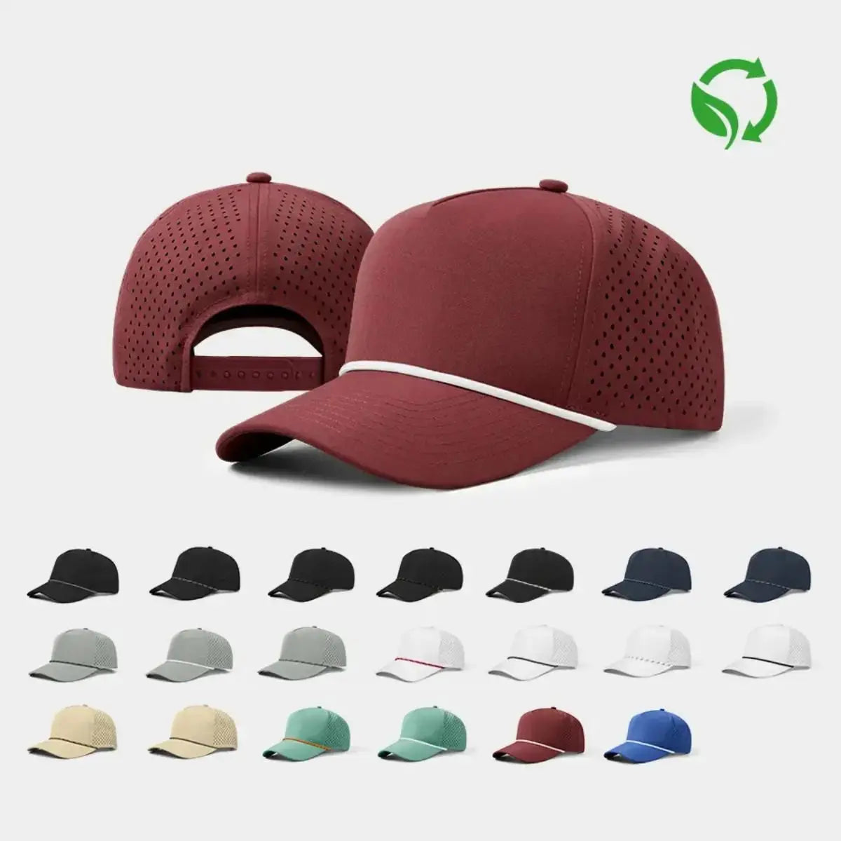 Blank Recycled Water Repellent Snapback Golf Rope Hat Wholesale - 6526PÂ Â Â Foremost Hat-Wholesale & Custom Hats