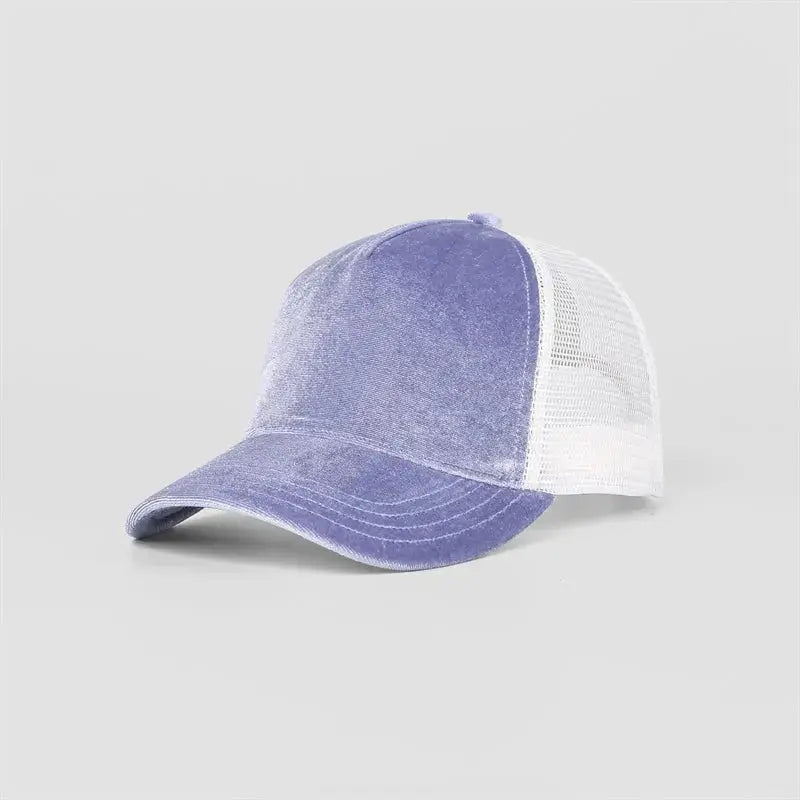 Blank 5 Panel Velvet Trucker Hat Wholesale - 6529