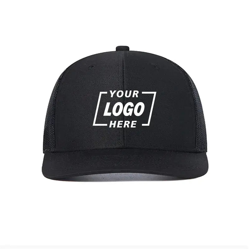 7018 - Wholesale Blank 6 Panel Mid Profile Structured Trucker Hat