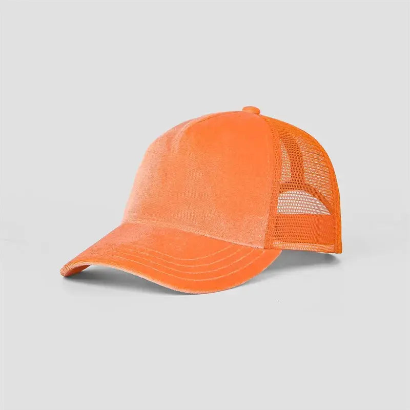 Blank 5 Panel Velvet Trucker Hat Wholesale - 6529