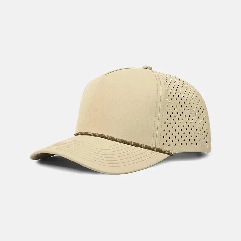 Blank Recycled Water Repellent Snapback Golf Rope Hat - 6526PÂ Khaki K126-29 Foremost Hat