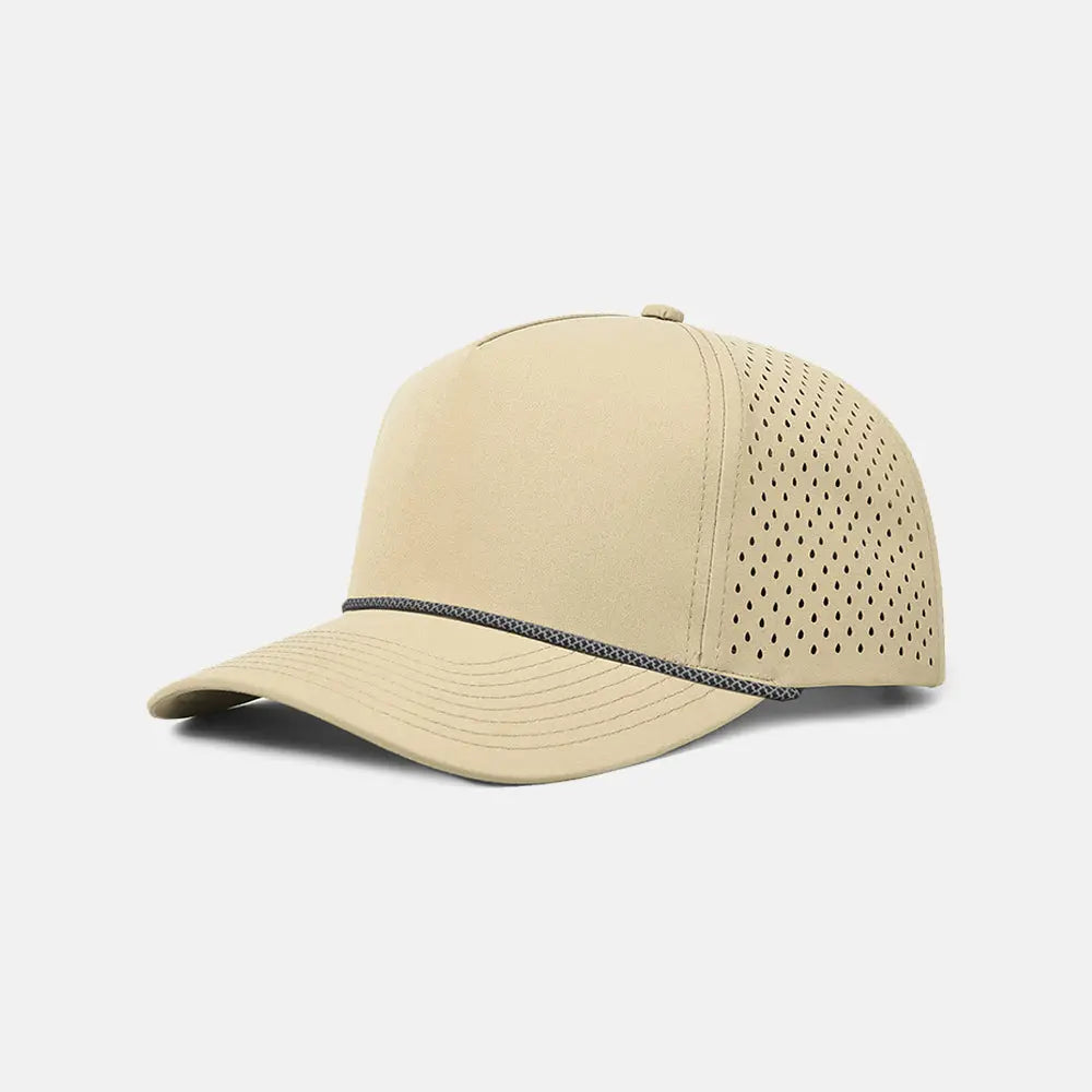 Blank Recycled Water Repellent Snapback Golf Rope Hat - 6526PÂ Khaki K190-1 Foremost Hat