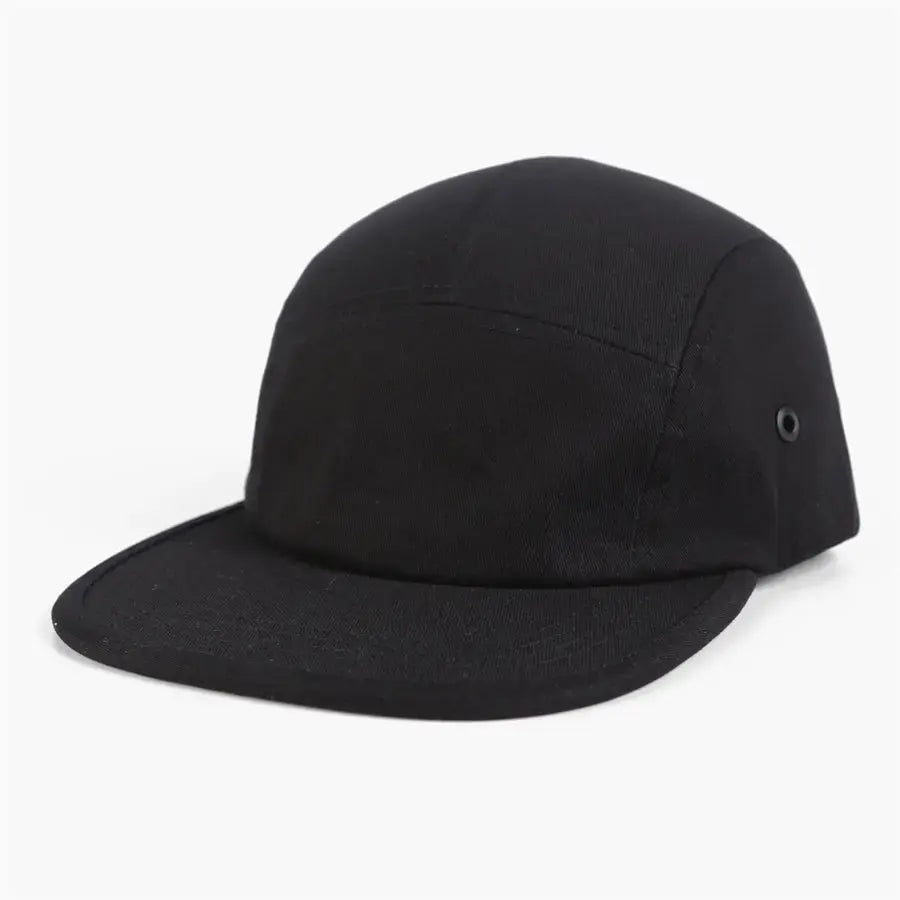 Blank & Custom Flat Bill 5 Panel Cotton Twill Camper Hat - 6714