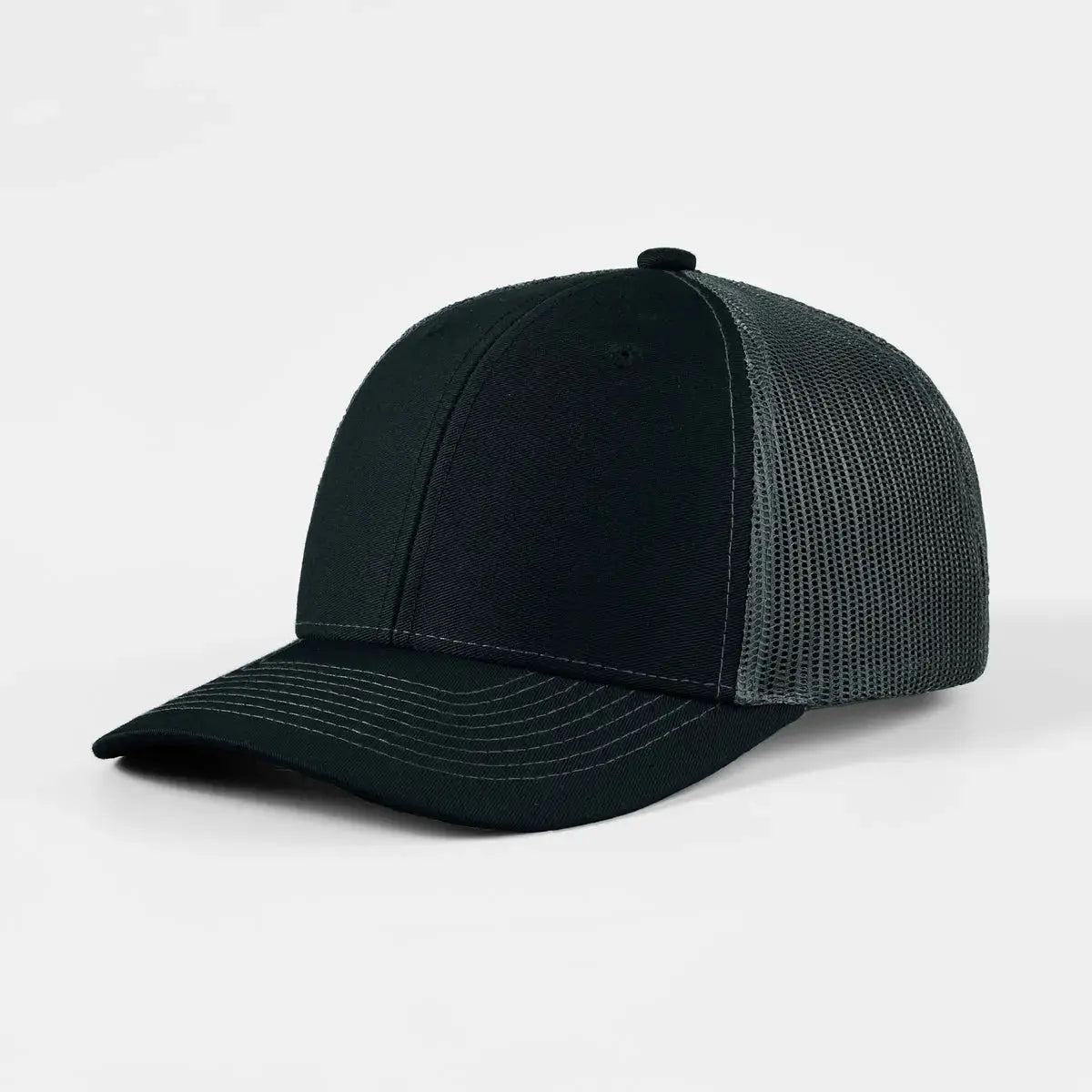Wholesale Blank 6 Panel Mid Profile Structured Trucker Hat - 7018 Foremost Hat