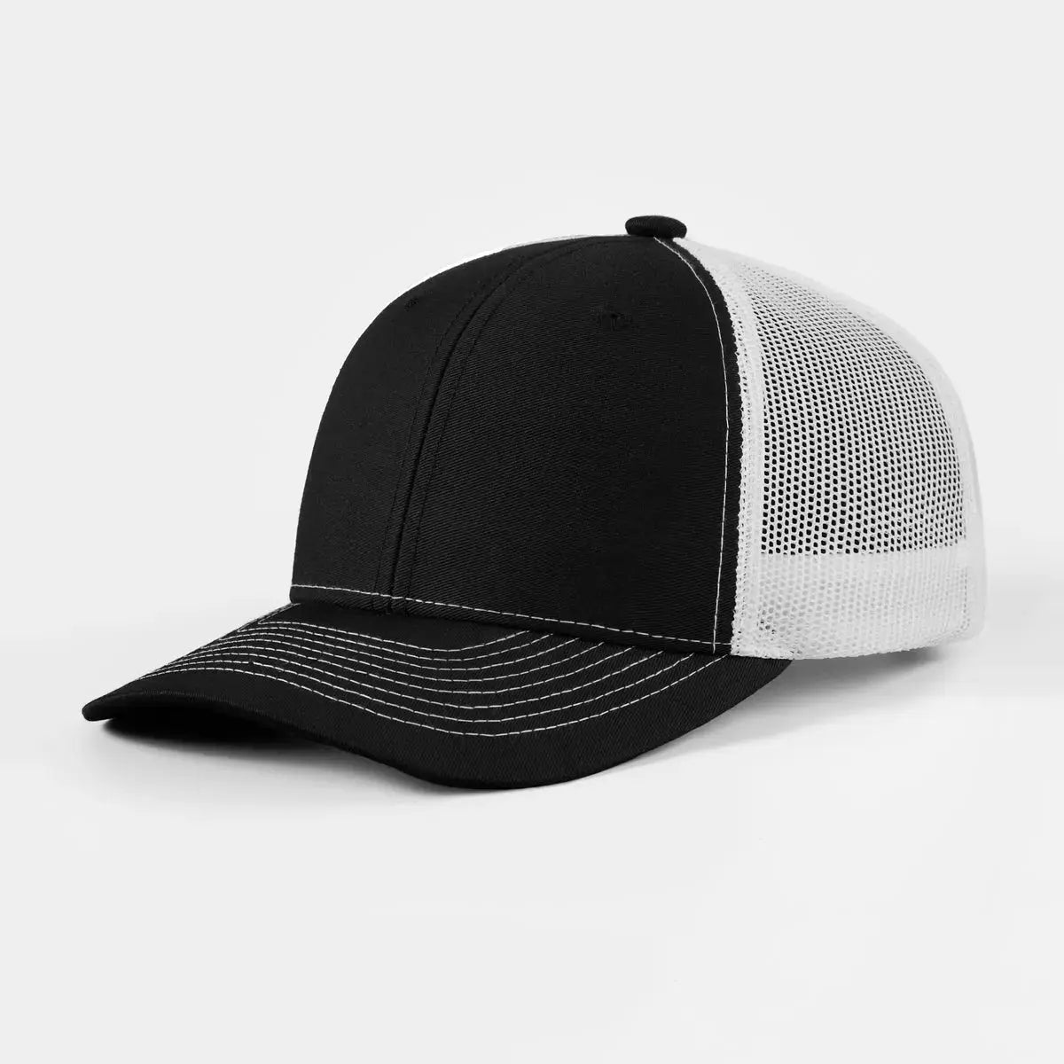 Wholesale Blank 6 Panel Mid Profile Structured Trucker Hat - 7018 Foremost Hat
