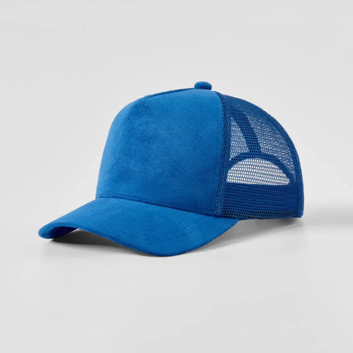 Blank Suede Mesh 5 Panel Trucker Hats Wholesale - 6710 Foremost Hat