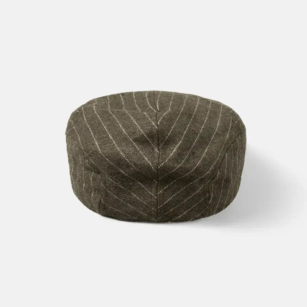 Blank Stripe Wool Flat Cap - 426 foremosthat