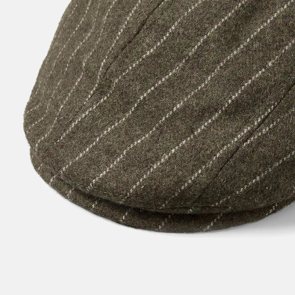 Blank Stripe Wool Flat Cap - 426 foremosthat