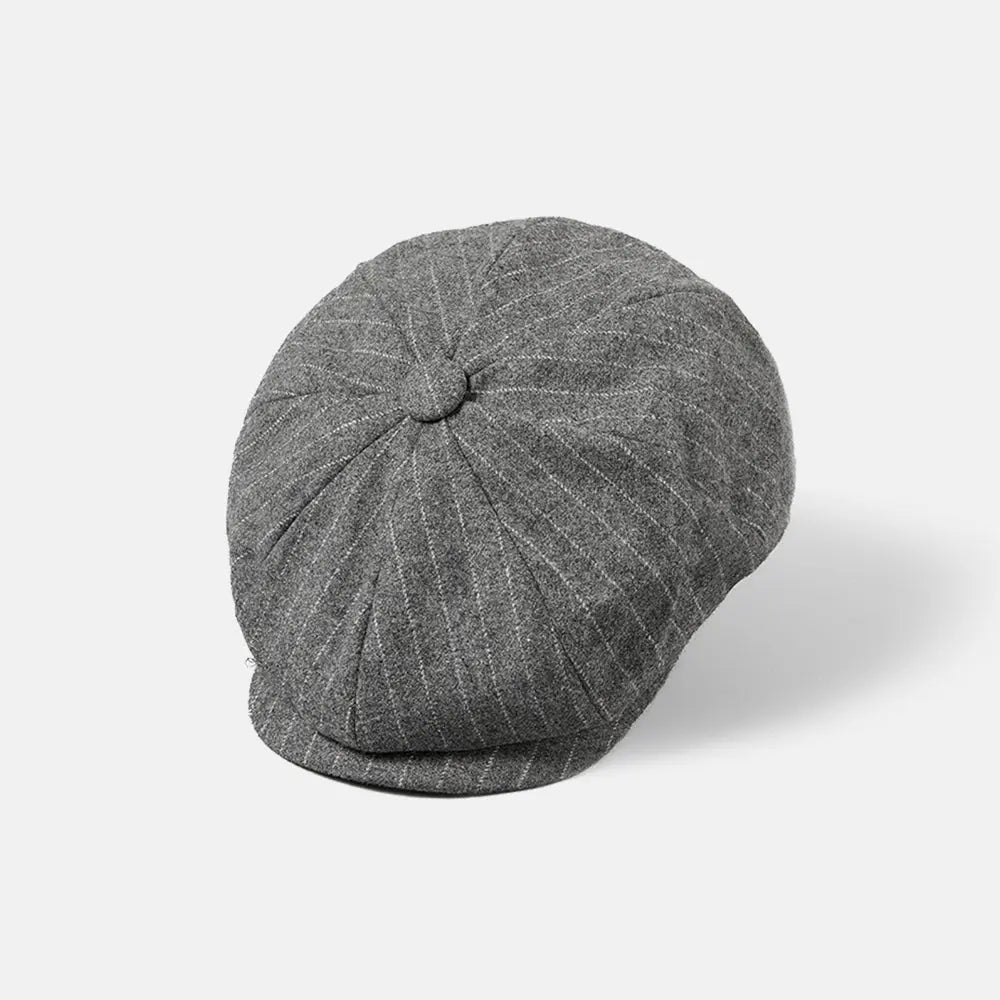 Blank Stripe Wool Newsboy Cap - 423 foremosthat