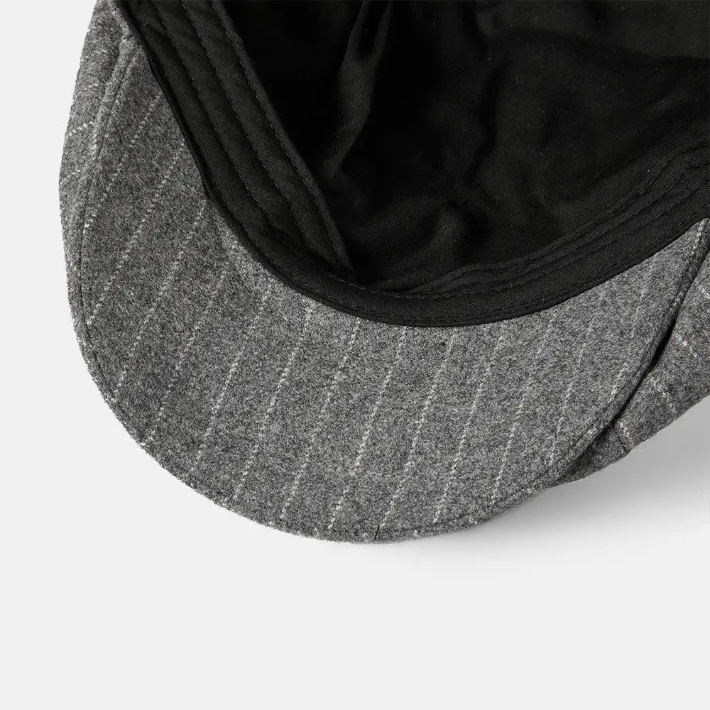 Blank Stripe Wool Newsboy Cap - 423 foremosthat