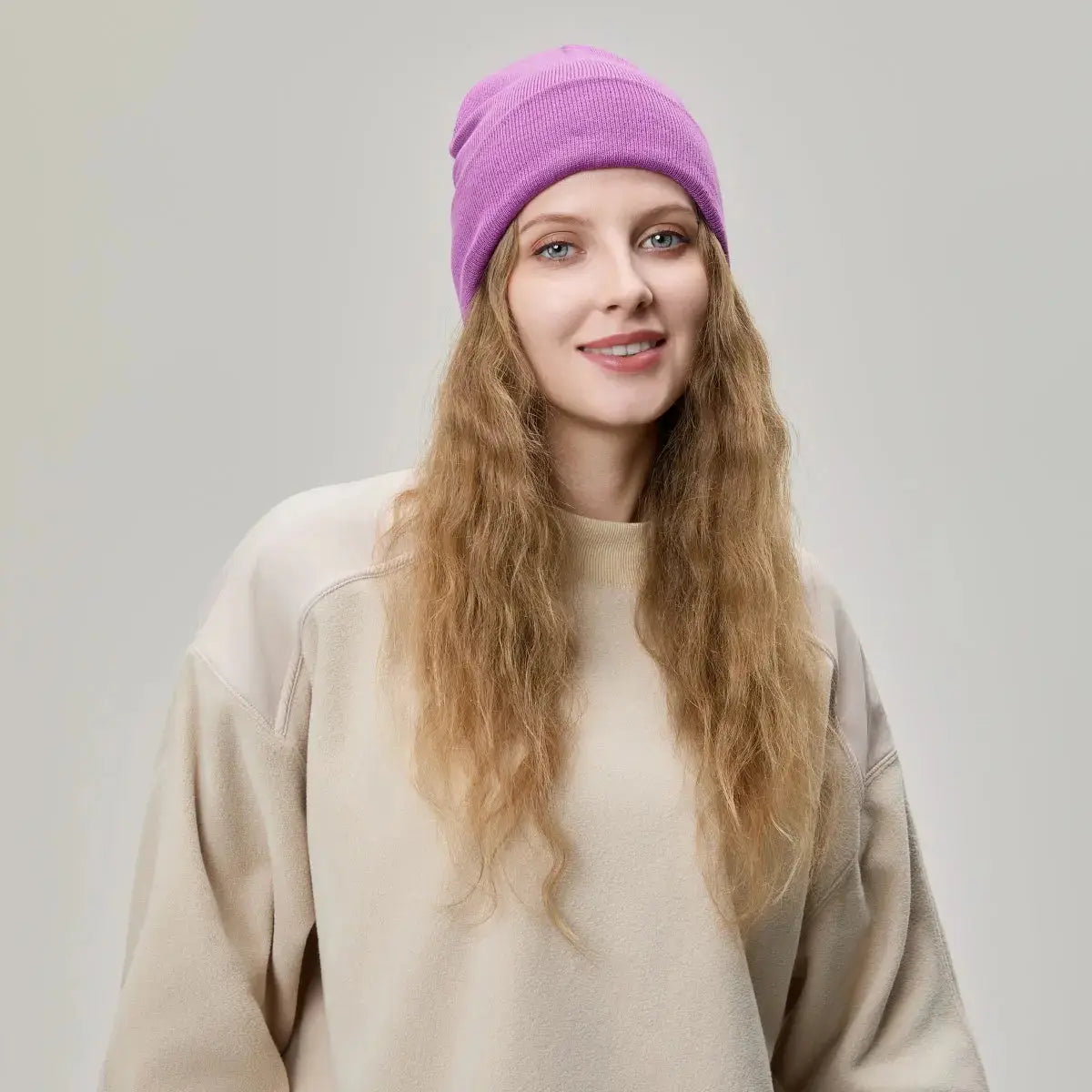 Blank Cuffed Wool Blend Beanie Wholesale - 1149
