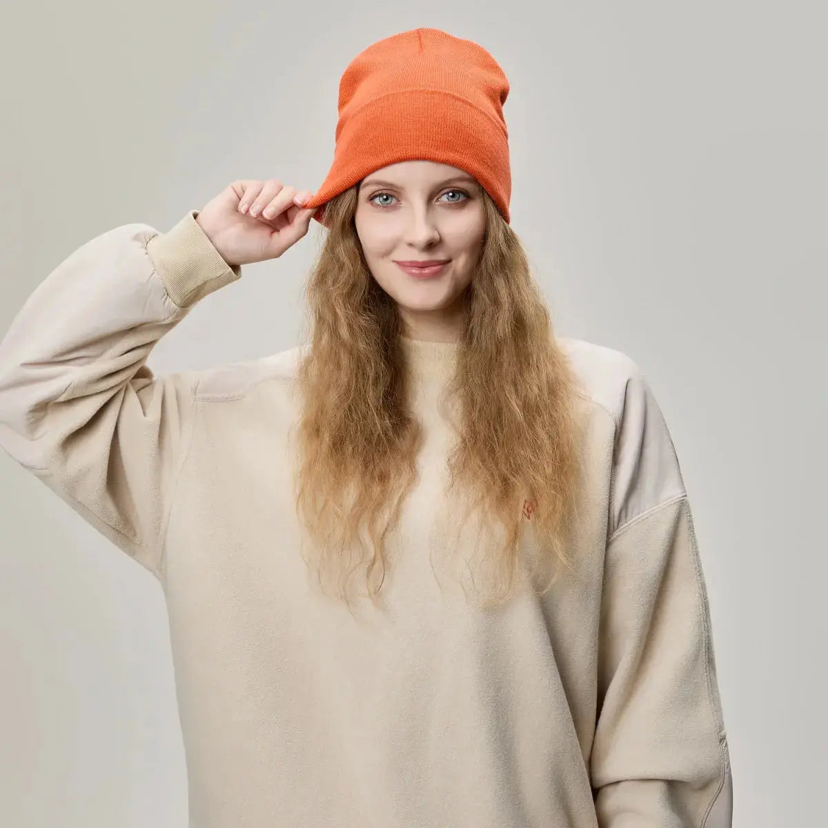 Blank Cuffed Wool Blend Beanie Wholesale - 1149