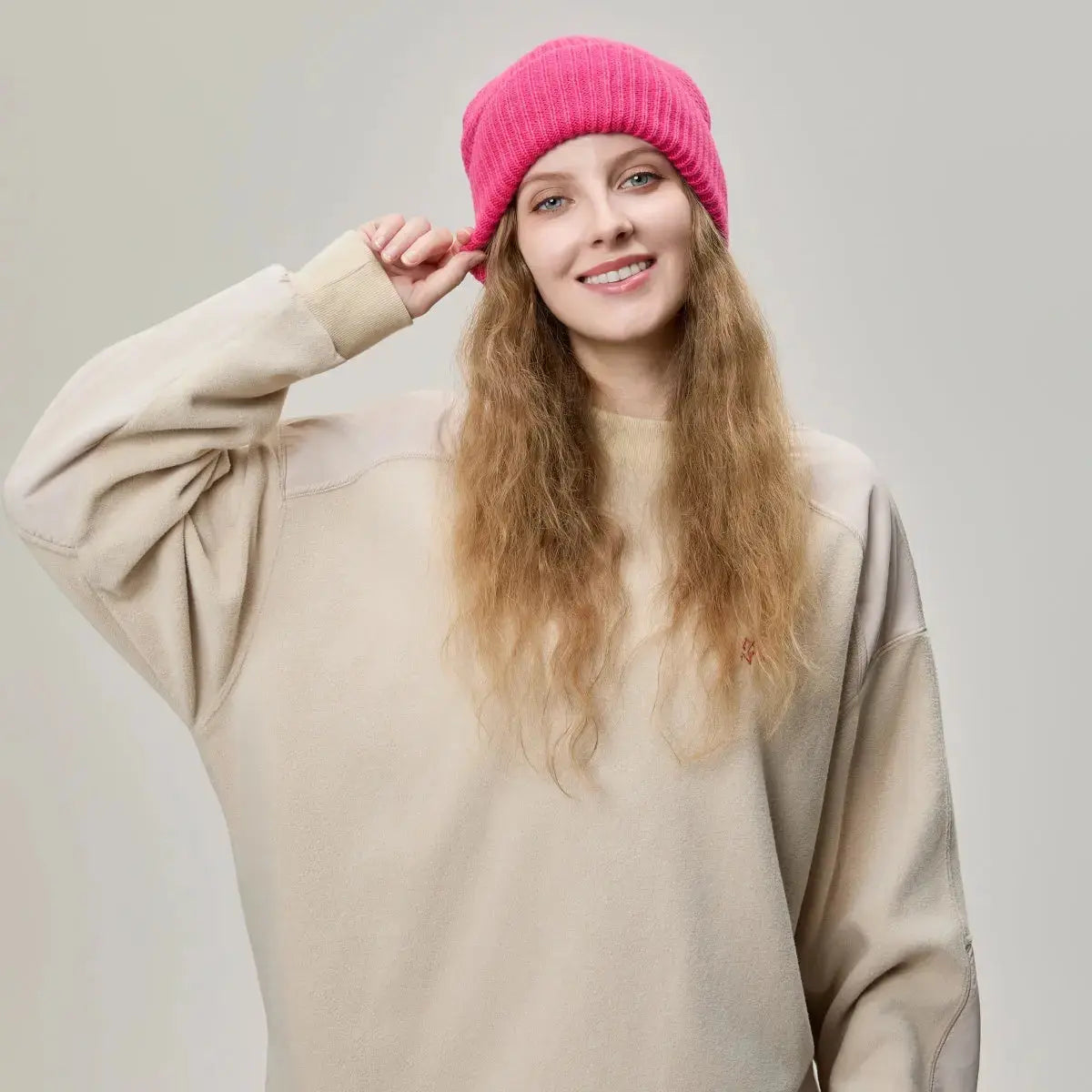 Blank Wool Waffle Knit Beanie Wholesale - 1263