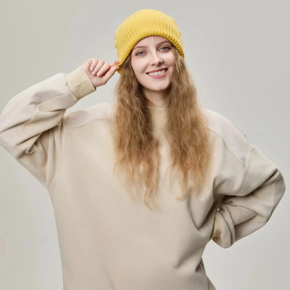 Blank Wool Waffle Knit Beanie Wholesale - 1263