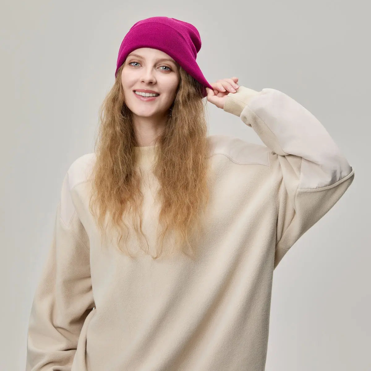 Blank Cuffed Wool Blend Beanie Wholesale - 1149