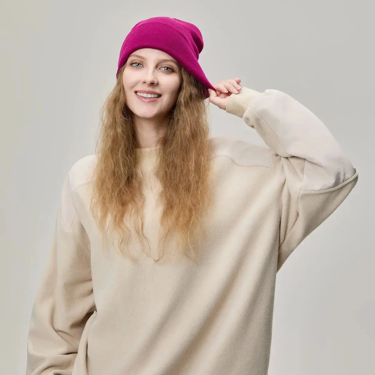 Blank Cuffed Wool Blend Beanie Wholesale - 1149