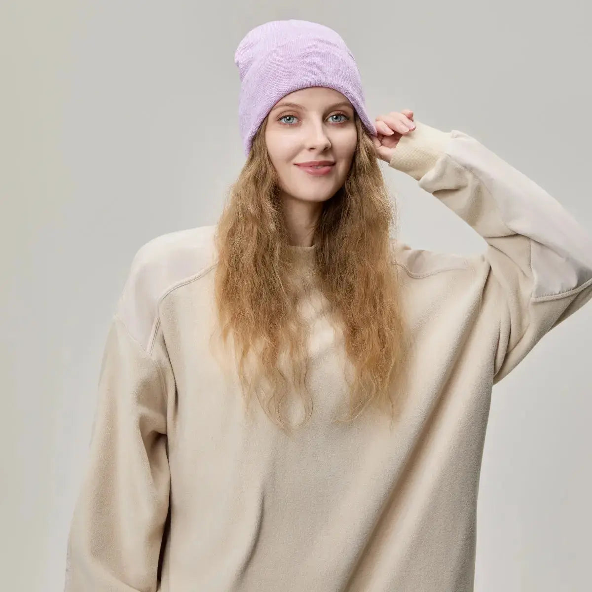 Blank Cuffed Wool Blend Beanie Wholesale - 1149